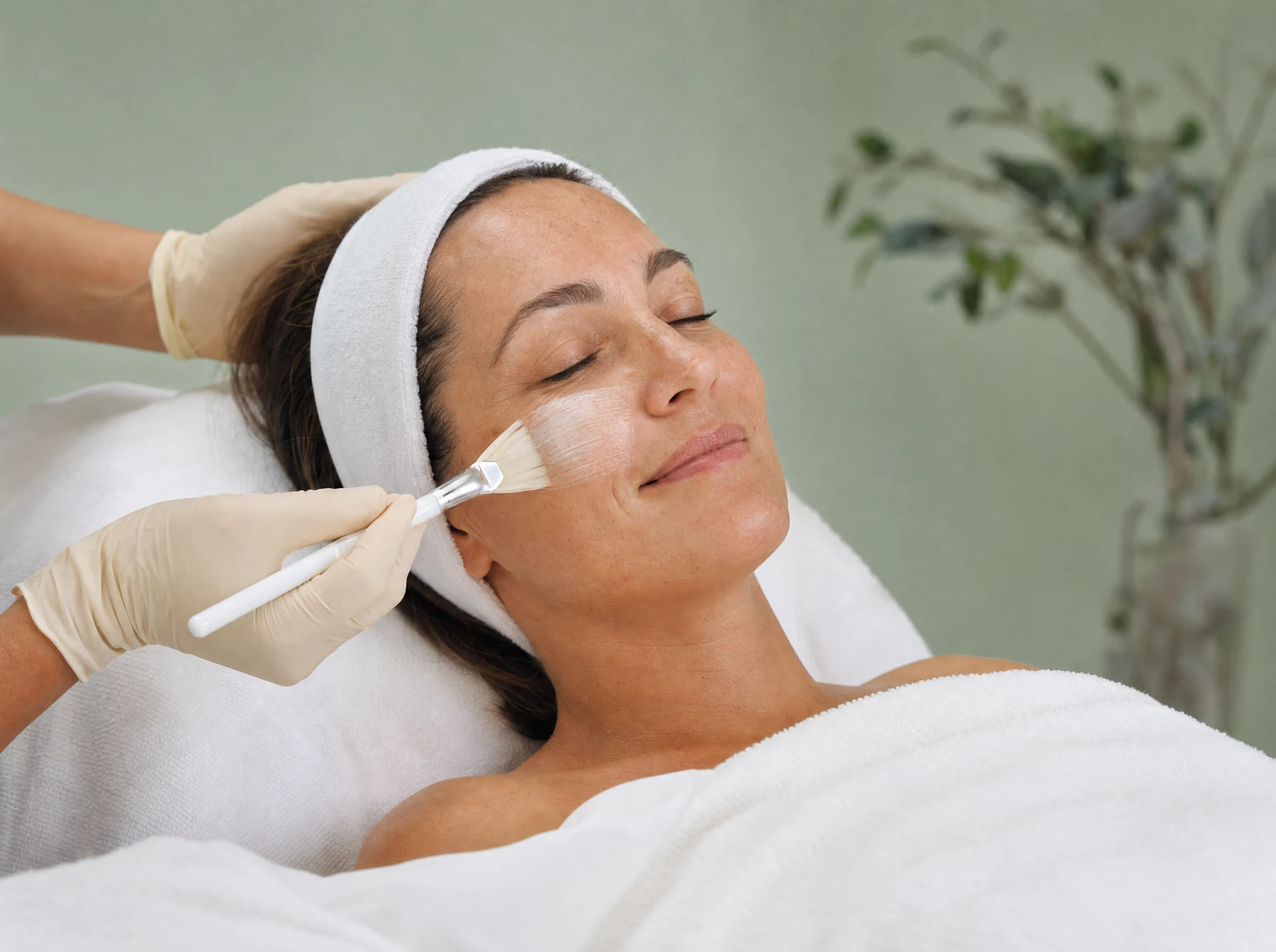 Illustrative professional facial treatment